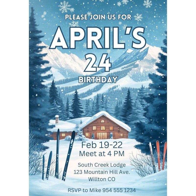 Narozeninová pohlednice Hory